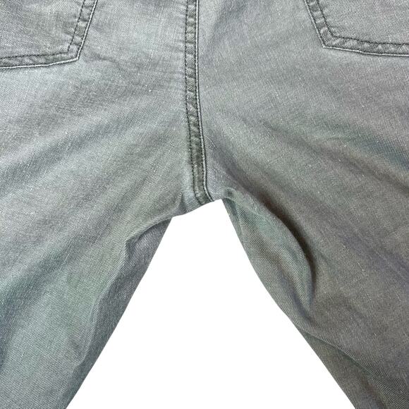 Level 99 Women's Linen Blend Pull-On Drawstring Army Green Joggers Pants Sz M - Picture 12 of 13